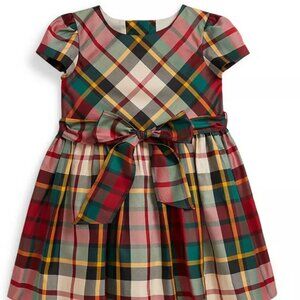 Ralph Lauren Baby Girls' Plaid Twill Dress and Bloomer 0-3 months